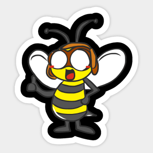 Bumblebee for fat Funny gift bee love for animals Sticker
